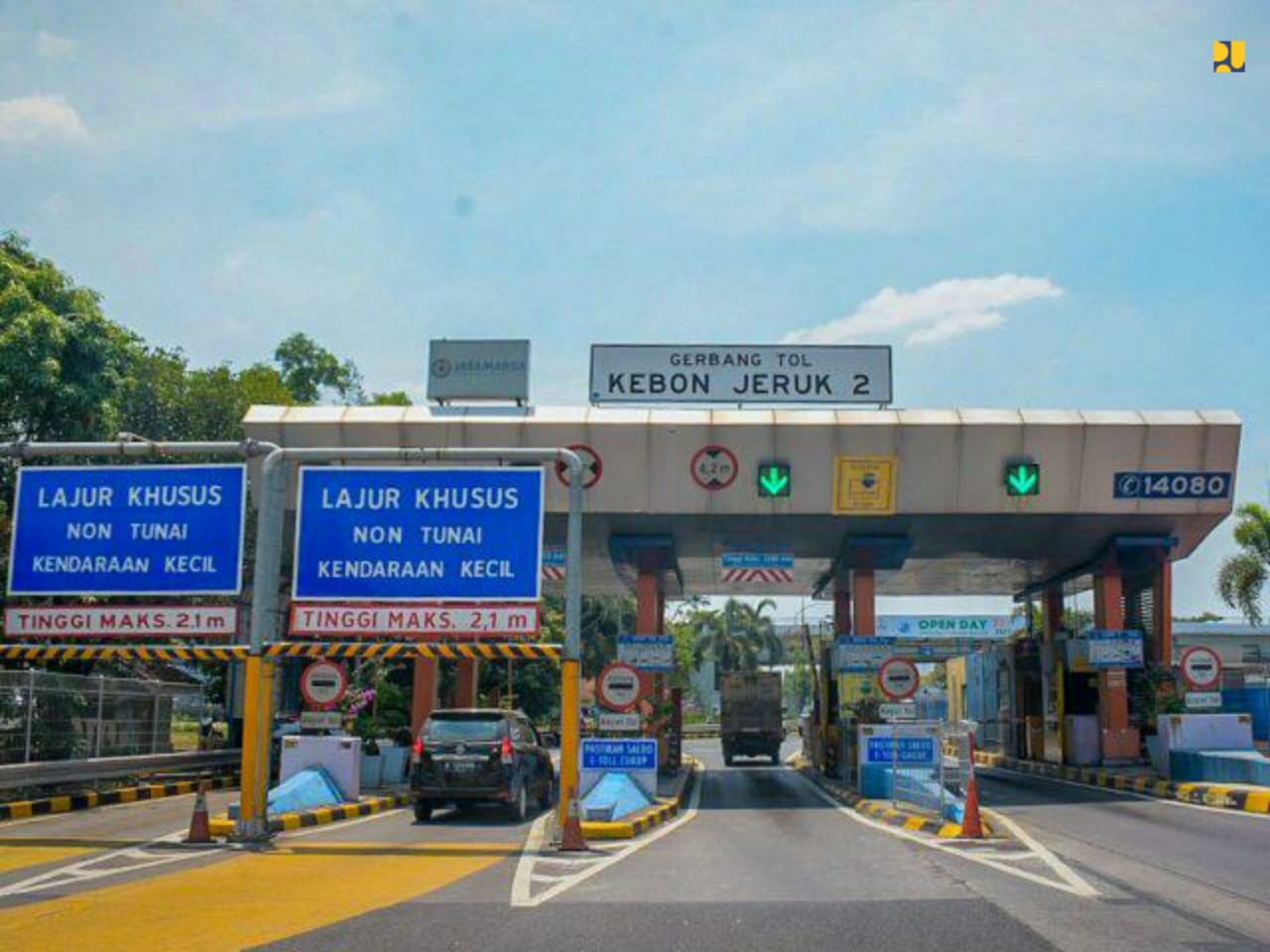 Ilustrasi gardu tol di Kebon Jeruk Jakarta. (Foto: Kementerian PUPR) 