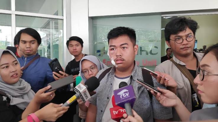  Noufal Nobil Siregar saat memberi keterangan pada media. (Foto: asm/ngopibareng.id)