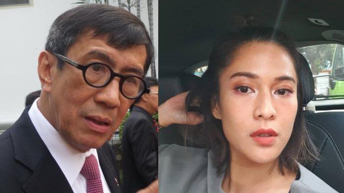 Menteri Hukum dan Hak Asasi Manusia (HAM), Yasonna Laoly vs artis Dian Sastro.