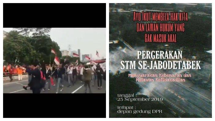 Caption ajakan bagi pelajar STM untuk berunjukrasa. (Foto: Istimewa)