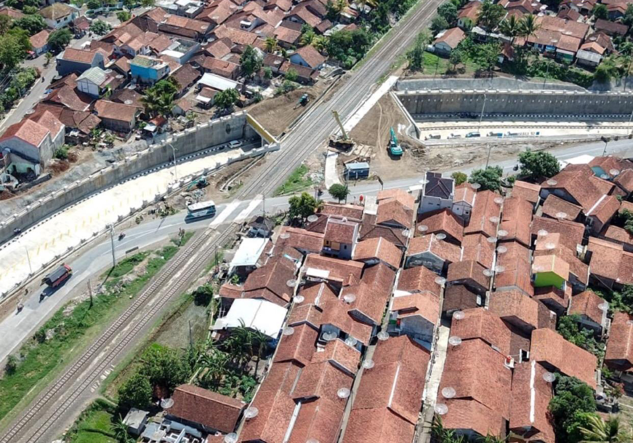 Ilustrasi underpass yang sedang dibangun untuk menunjang proyek kereta semi cepat Jakarta-Surabaya. (Foto: Kementerian PUPR)