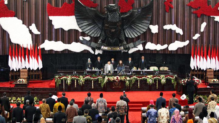 Sidang paripurna pemilihan Ketua MPR RI periode 2019-2024.