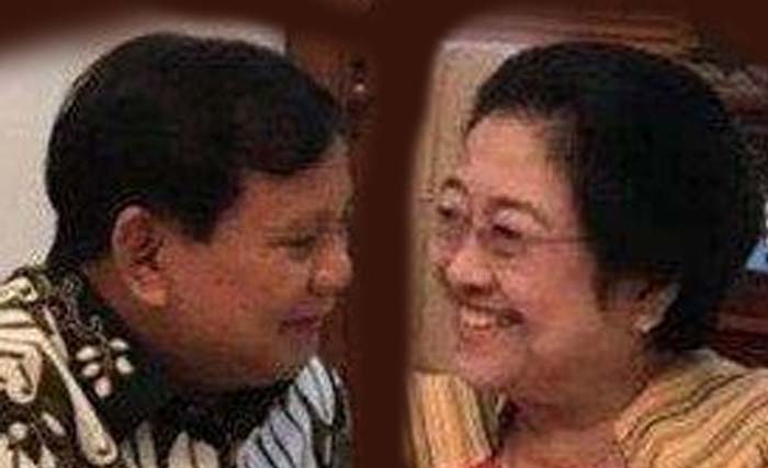 Ilustrasi pembicaraan Megawati dan Prabowo. (Foto:Ngobar)