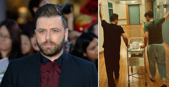 Mark Feehily, salah satu personel Westlife dan kekasih prianya, Cailean O'Neill.