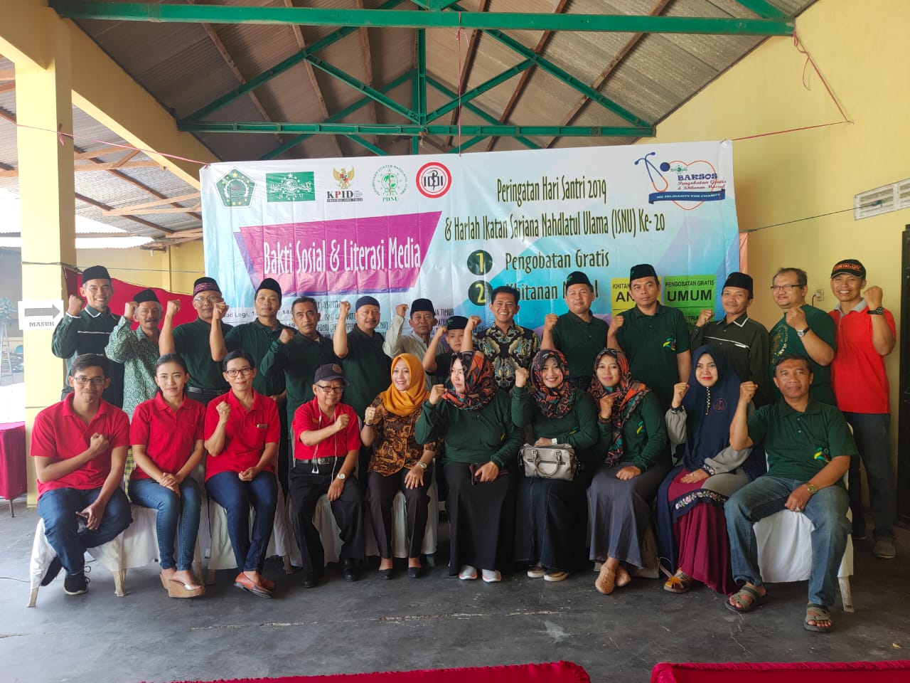 Kader ISNU Kabupaten Kediri rayakan Hari Santri 2019. (Foto: imam kusnin)