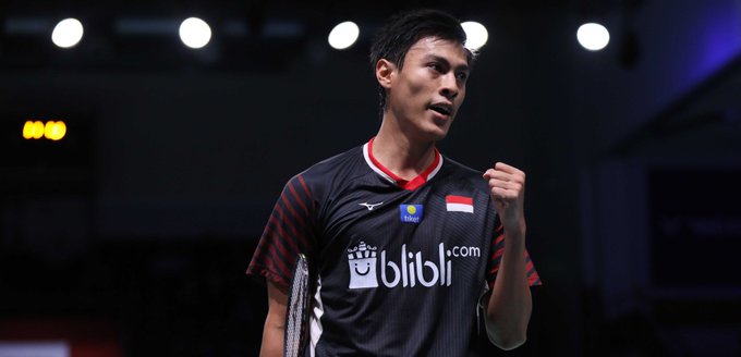 Shesar Rustavito menjadi salah satu andalan bulutangkis Indonesia tim beregu putra bulutangkis SEA Games 2019. (Foto: Twitter/@INABadminton)