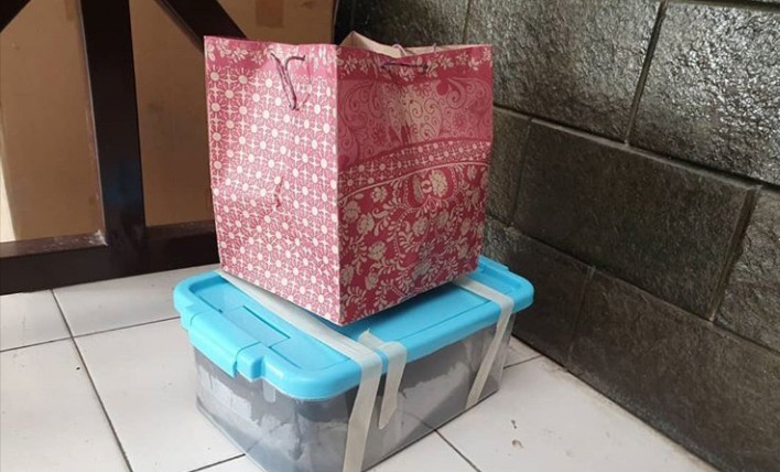 Bangkai kucing yang dijadikan barang bukti oleh polisi. (Foto: Istimewa)