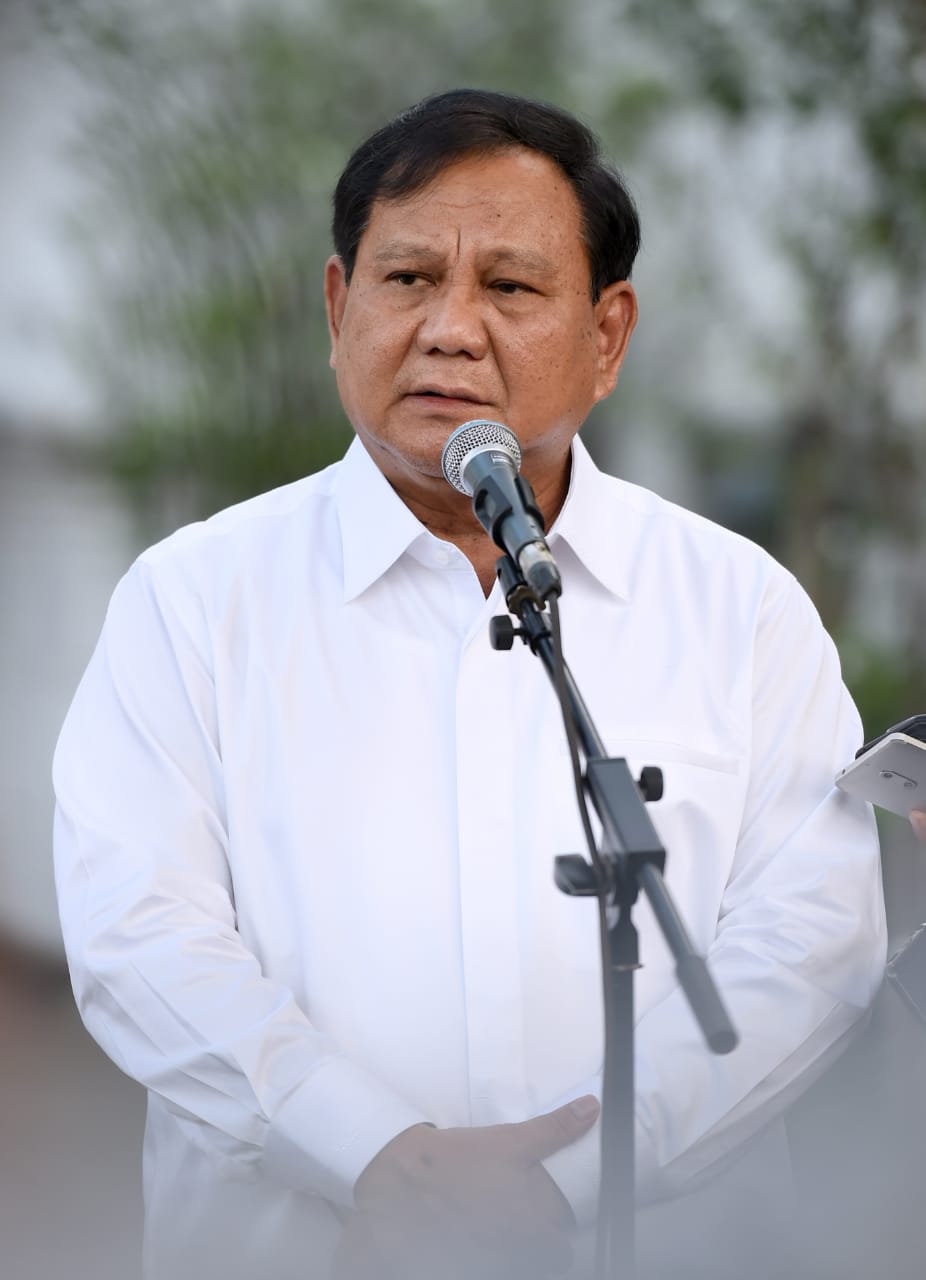 Ketua Umum Partai Gerindra Prabowo Subianto menjadi 'gong', pemanggilan calon menteri di hari pertama, Senin 21 Oktober 2019. (Foto: Asmanu/ngopibareng.id)