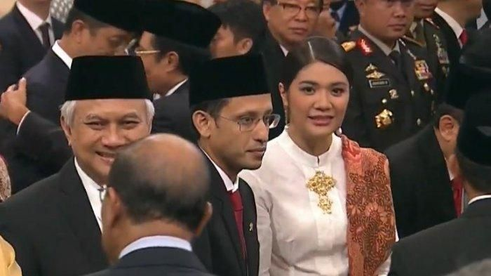 Pasangan Mendikbud Nadiem Makarim dan Franka Franklin.