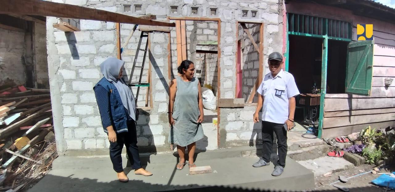 Salah satu rumah bantuan untuk korban gempa di Ambon. (Foto: Kementerian PUPR)