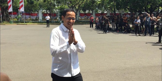 Nadiem Makarim saat datang memenuhi panggilan Joko Widodo sebagai menteri Pendidikan dan Kebudayaan. (foto: istimewa)