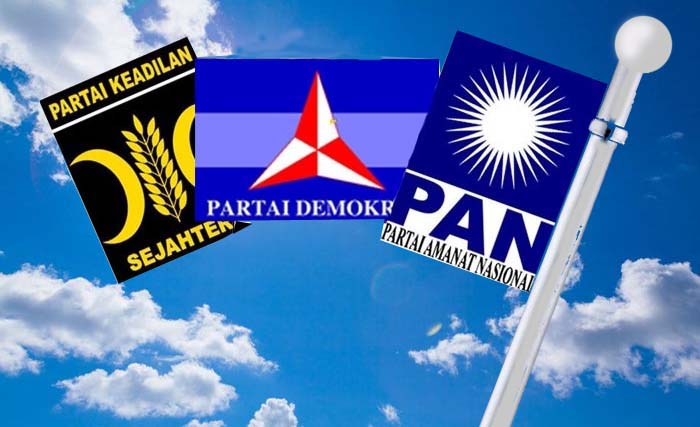 Ilustrasi PAN, PKS dan Demokrat beroposisi. (Ngobar)