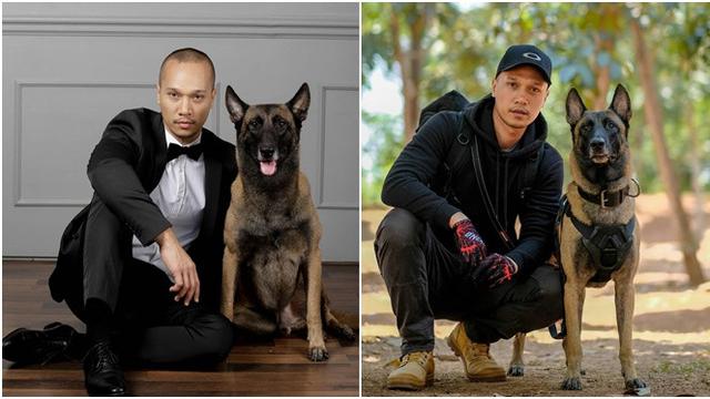 Presenter sekaligus selebgram Bima Aryo bersama anjing peliharaannya, Sparta. (Foto: Instagram)