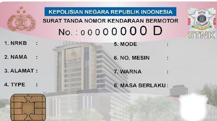 Bentuk baru Surat Tanda Nomor Kendaraan Bermotor (STNK) atau STNK elektronik. (Foto: Korlantas Polri)