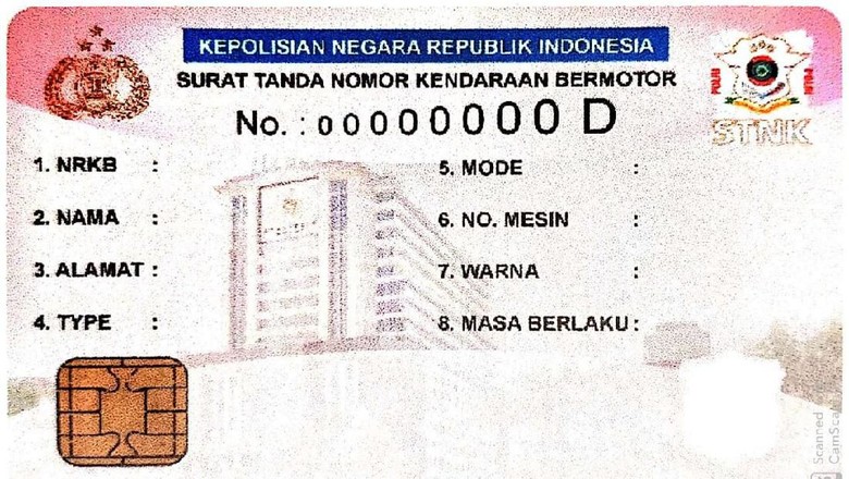 STNK Elektronik. (Foto: Istimewa)