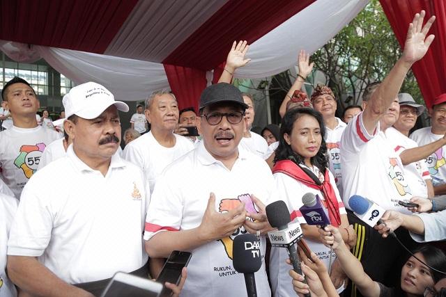 Wakil Menteri Agama Zainut Tauhid dalam Gerak Jalan Kerukunan (GJK) di Jakarta. (Foto: Kemenag)