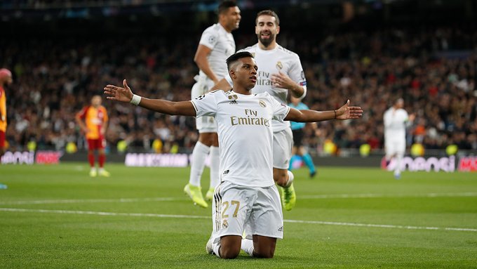 Rodrygo Goes memborong tiga gol saat Madrid menang 6-0 atas Galatasaray. (Foto: Twitter/@realmadrid)