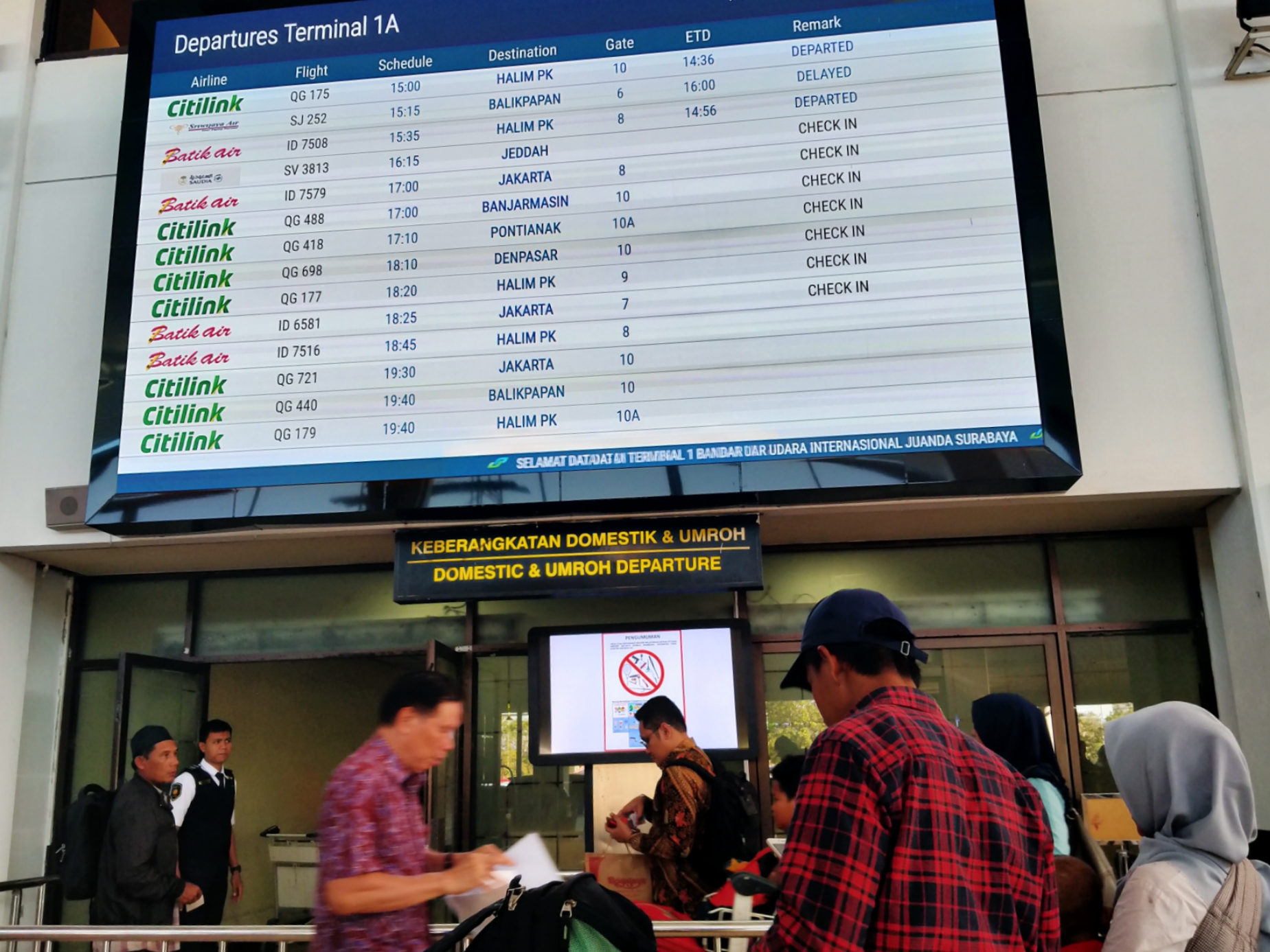 Suasana di Bandara Juanda, Surabaya, Kamis 7 November 2019. (Foto: Fariz/ngopibareng.id)