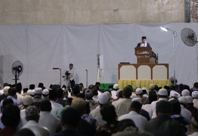 Menteri Agama Fachrul Razi saat khotbah Jumat di Masjid Istiqlal, Jakarta, 1 November 2019. (Foto: YouTube)