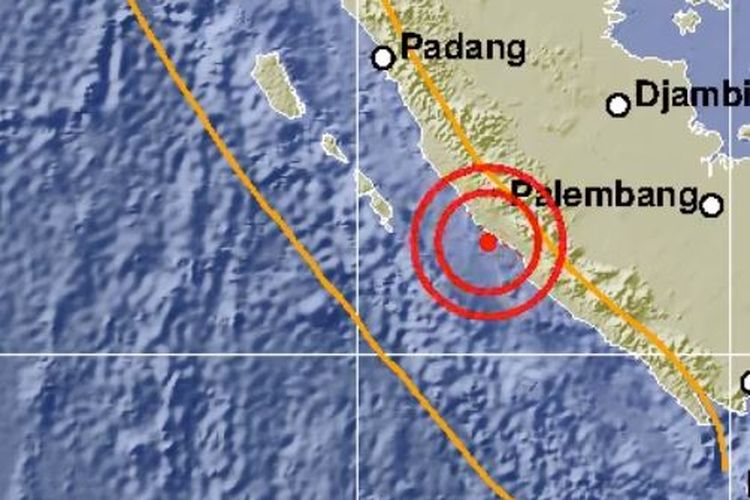 Gempa mengguncang Bangkulu, Sabtu 9 November 2019. (Foto: Twitter BMKG)