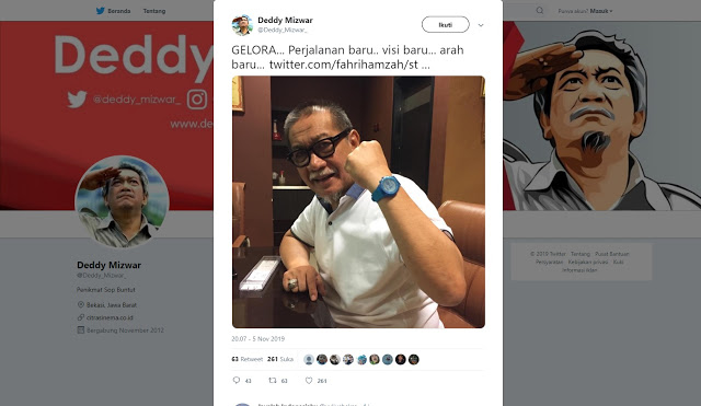 Twitter Deddy Mizwar.