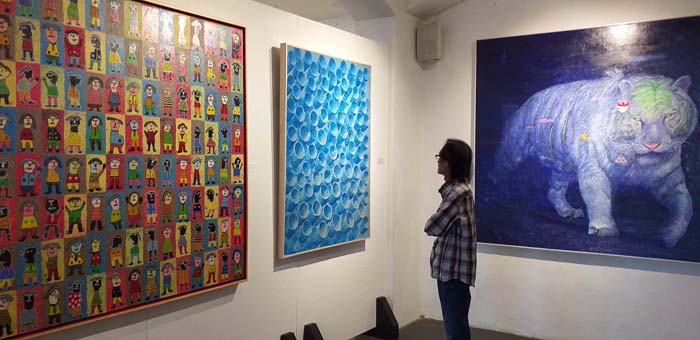 Pameran lukisan bersama Minna Minkum Nusantara di AJBS Gallery, Surabaya. (Foto:nis)