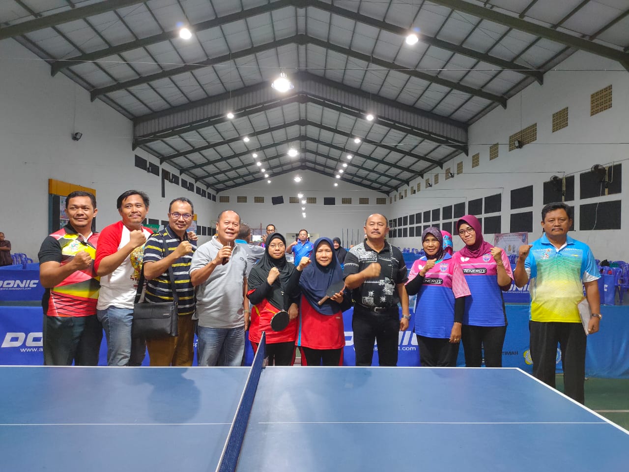 Tim tenis meja Jawa Timur di Pornas Kopri XV. (Foto: Istimewa/ngopibareng.id)