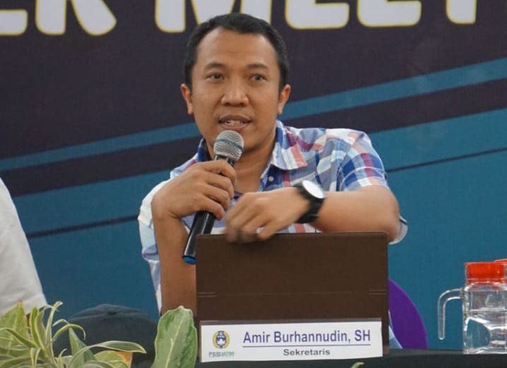 Sekretaris Asprov PSSI Jatim, Amir Burhanuddin. (Foto: Haris/Ngopibareng.id)