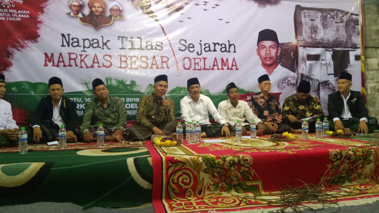 Ketua PWNU Jawa Timur KH Marzuki Mustamar di gedung Perjuangan Ulama di Waru Sidoarjo. (Foto: nu for ngopibareng.id)