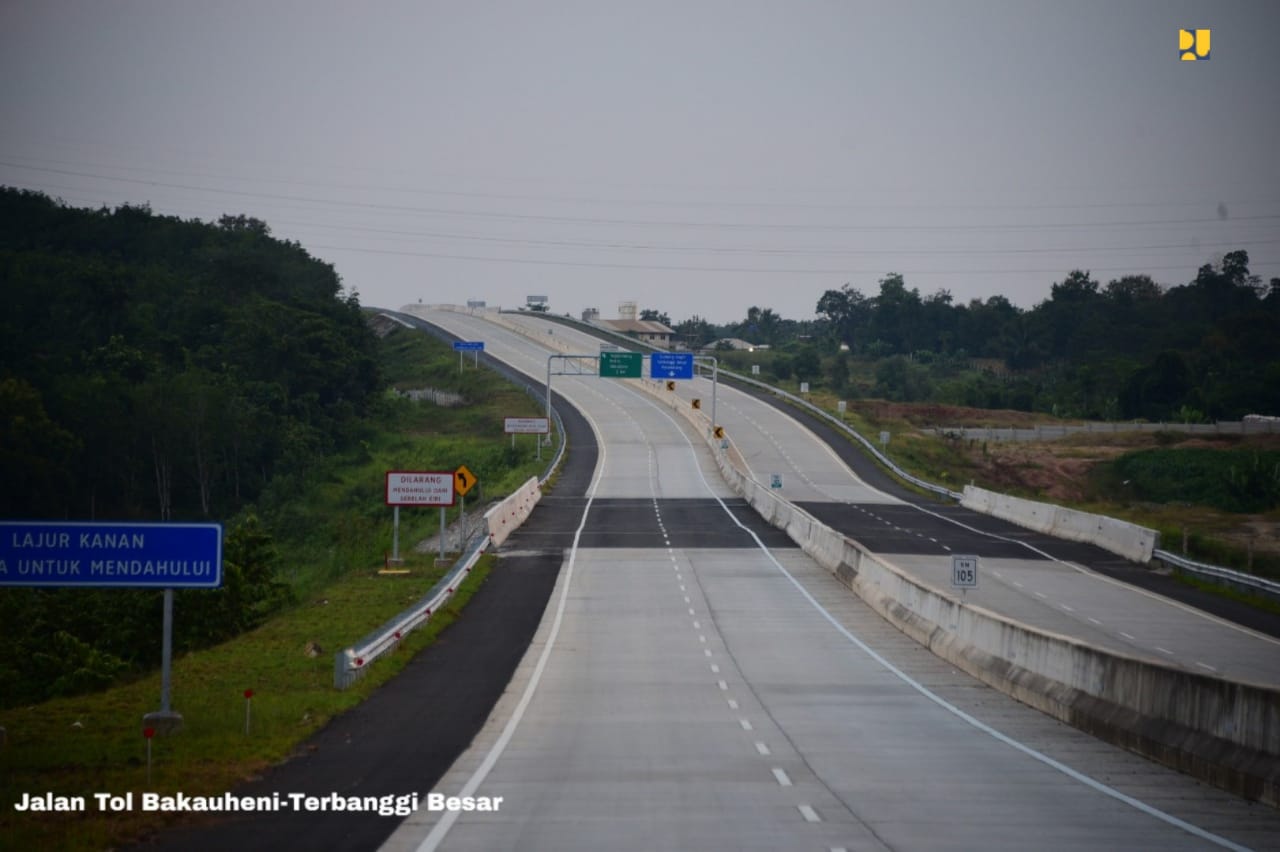 Jalan Tol  Bakaheuni-Terbanggi Besar. (Foto: Kementerian PUPR)