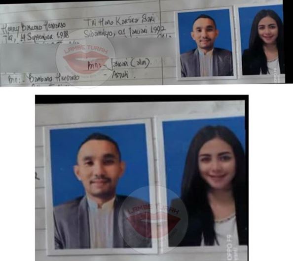 Foto pendaftaran nikah Enji Baskoro. (Foto: Instagram @lambeturah_official)