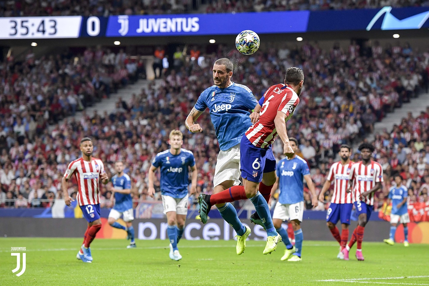 Juventus saat bermain imbang dengan Atletico Madrid di pertemuan pertama Liga Champions yang berlangsung di Wanda Metropolitano Stadium. (Foto: Twitter/@juventusfc)