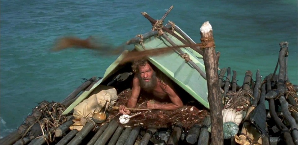 Penampilan aktor Hollywood, Tom Hank di film Cast Away tahun 2001. (Foto: Istimewa)