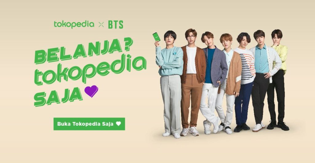 Boygroup asal Korea Selatan, BTS menjadi brand ambassador Tokopedia. (Foto: Tokopedia)