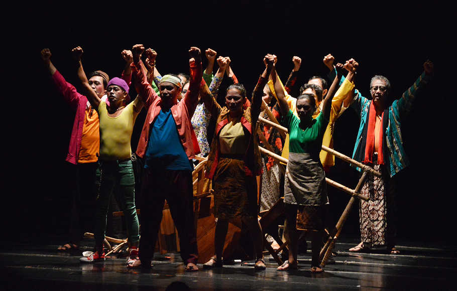 Salah satu adegan Teater Gandrik. (Foto: Istimewa)