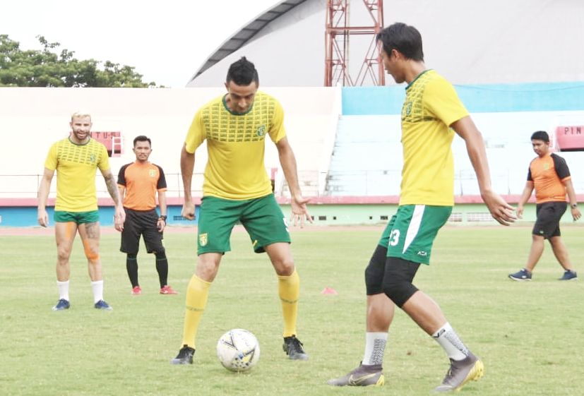 Pemain Persebaya, Otavio Dutra. (Foto: Haris/ngopibareng.id)