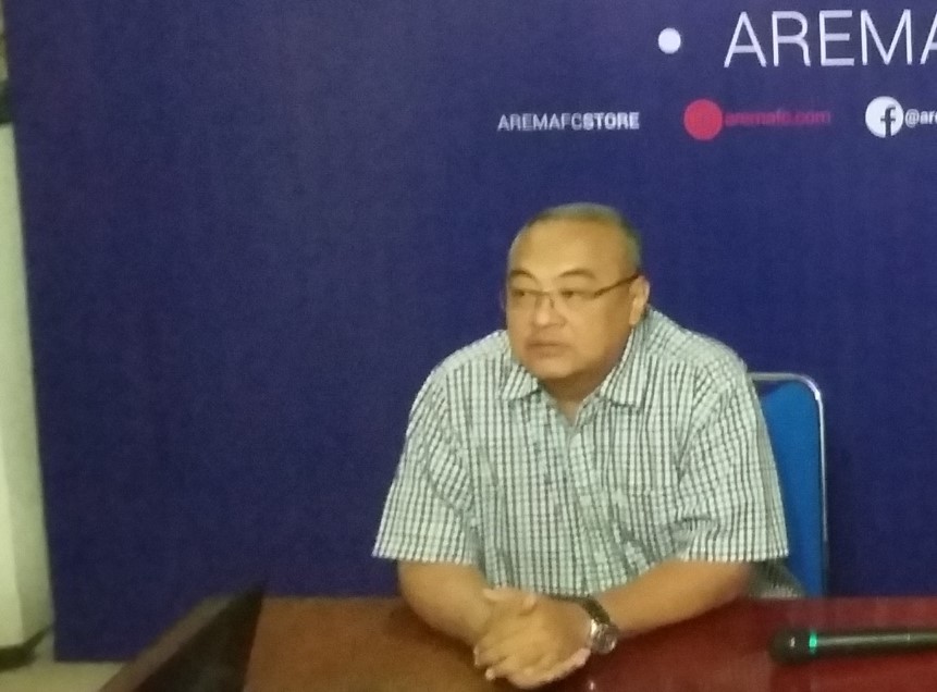 Manajer Tim Arema FC, Rudy Widodo saat berada di Kantor Arema FC (Foto: Theo/ngopibareng.id)