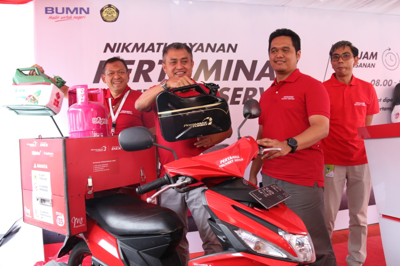 Motor yang didesain khusus untuk mendelivery BBM/Elpiji yang menunjang Pertamina Delivery Services di Jatim dan Bali. (Foto: Faiq/ngopibareng.id)