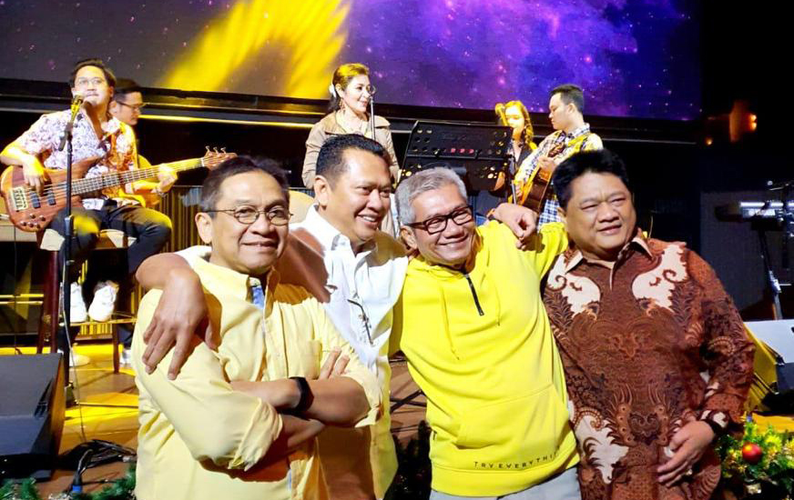 Empat tokoh Golkar yang sempat menjadi kandidat ketua umum Partai Golkar pada Munas X Golkar 2019 lalu. (Foto: Asmanu/Ngopibareng.id)