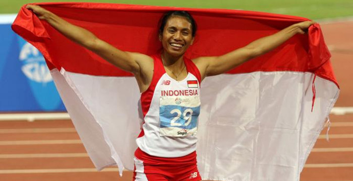 Maria Natalia Londa berkarir di atletik selama 20 tahun. (Foto: Kemenpora)