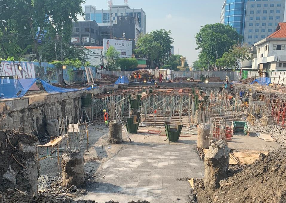 Proyek alun-alun Surabaya. (Foto: Iman Cipta Karya/Ngopibareng.id)