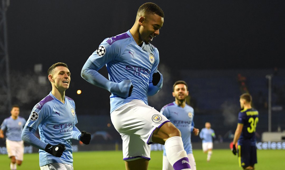 Manchester City menang telak atas Dinamo Zagreb di laga terakhir penyisihan Grup C Liga Champions 2019. (Foto: Twitter/@ManCity)