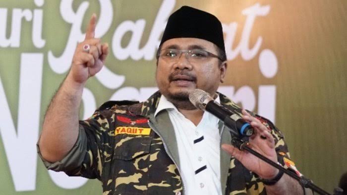 Ketua Umum Pimpinan Pusat Gerakan Pemuda Ansor Yaqut Cholil Qoumas. (Foto: Antara)