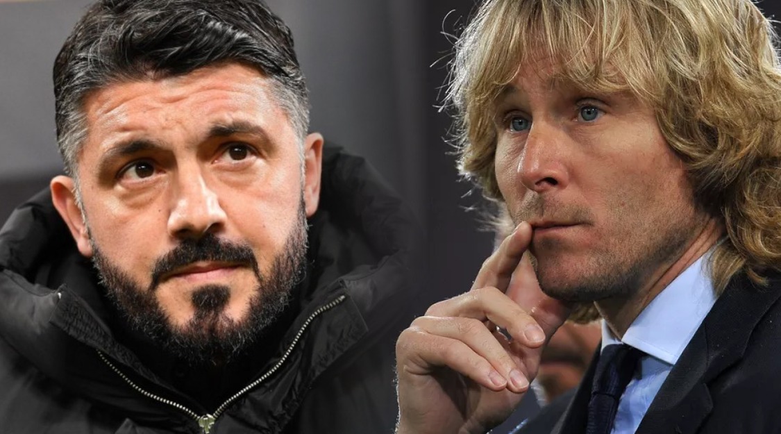 Pavel Nedved dan Gennaro Gattuso memiliki komentar berbeda soal hasil drawing babak 16 besar Liga Champions 2019-2020. (Grafis by: Vidhi/Ngopibareng.id)