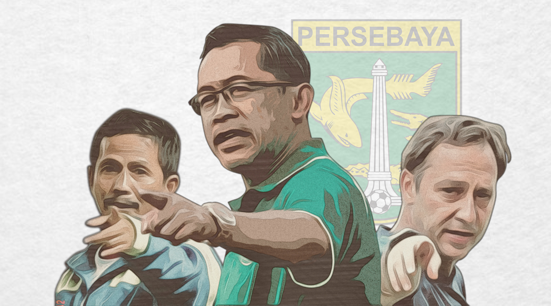 Aji Santoso membawa perubahan positif pada performa Persebaya sejak resmi menangani Persebaya. (Grafis by: Vidhi/Ngopibareng.id) 