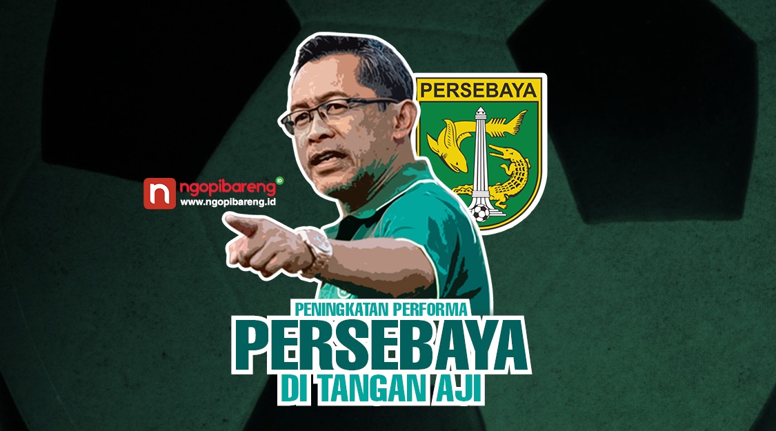 Sentuhan magis Aji Santoso berhasil membangkitkan Persebaya dari keterpurukan. (Grafis by: Vidhi/Ngopibareng.id)
