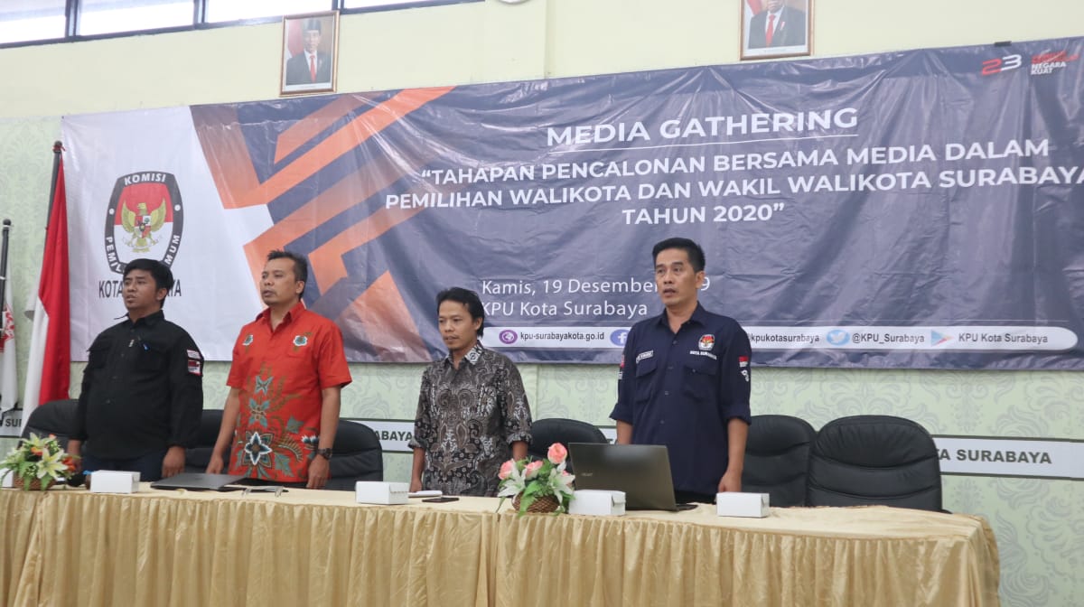 Media gathering yang digelar KPU Kota Surabaya guna menyambut pilwali Surabaya. (Foto: Faiq/Ngopibareng.id)