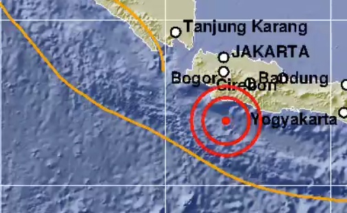 Pusat gempa berada di Laut Hindia. (Foto: BMKG)