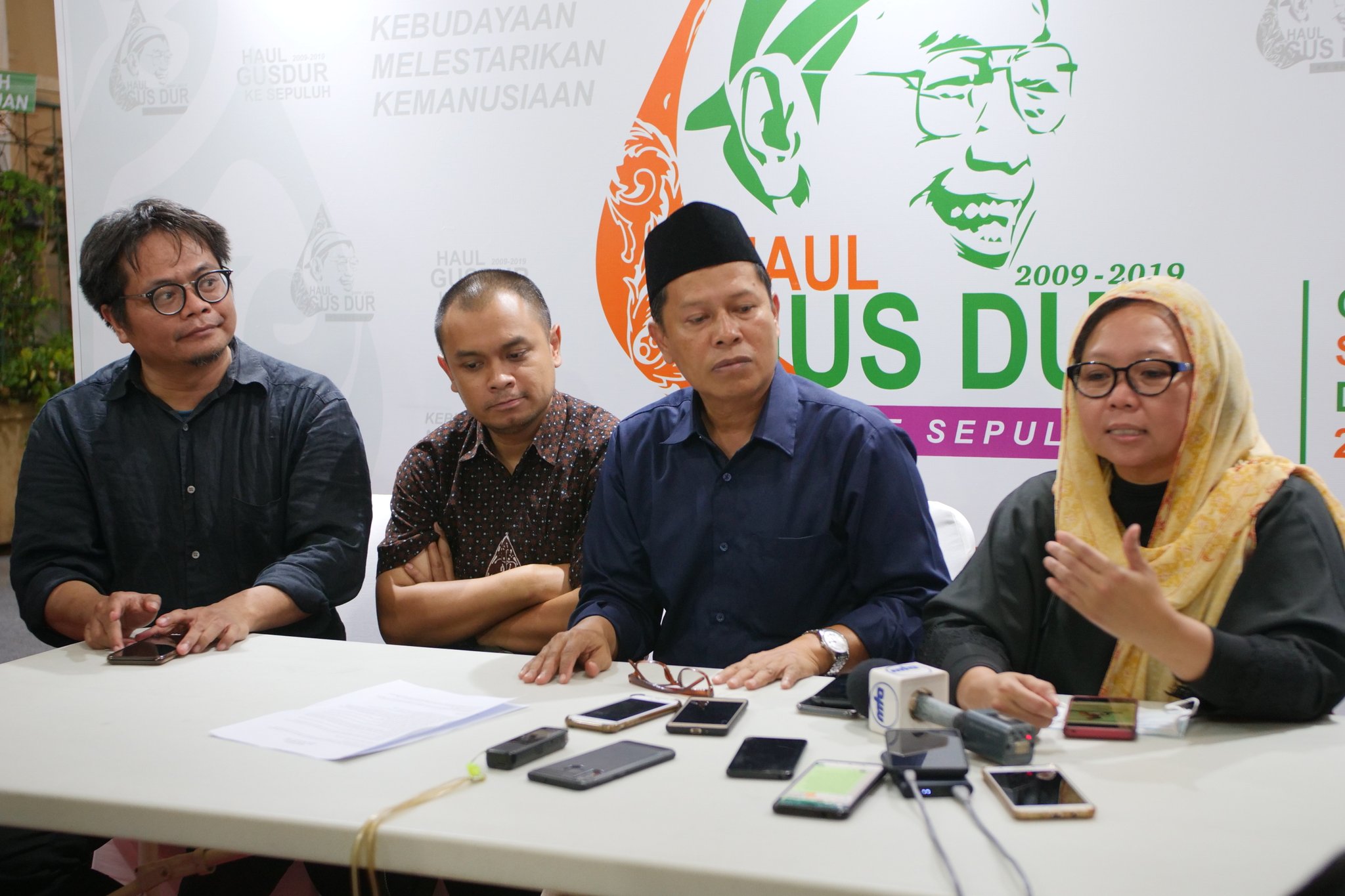 Konferensi pers Rembug Budaya Haul Gus Dur ke-10 di Jakarta. (Foto: Jaringan GusDurian)