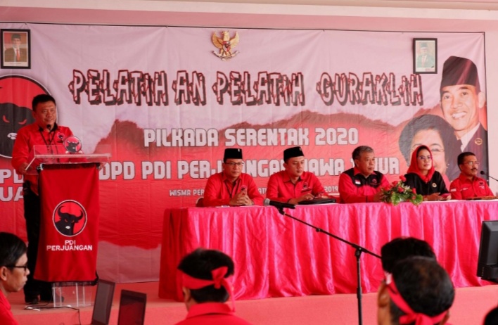 Pelatihan Pelatih Guraklih oleh DPD PDI Perjuangan Jatim di Wisma Perjuangan, Batu, jelang Pilkada Serentak 2020. (Foto: Ist/Ngopibareng.id)